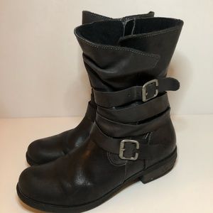 Bos & Co Genuine Leather Black Boots Size 10.5 (EU 41)
